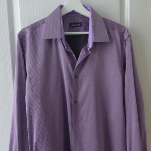 Robert Graham Purple and Black Stripe Shirt